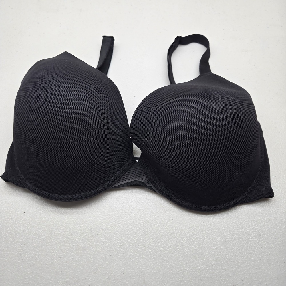 Chantelle Women Bra 32DDDD Black T Shirt Underwired Lightly Lined READ